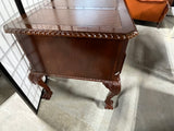 Leather Inlaid Chippendale Style Executive Desk