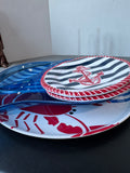 4-Piece Nautical Themed Melamine Dish Set