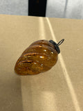 Brown Tone Glass Ornaments, 3 pc