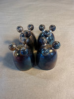 (A) Set Of 4 Footed Silver Plate Egg Cups