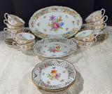 34-Piece Schumann Germany Empress Dresden Flowers China Set