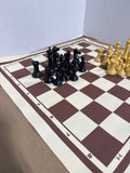 Portable Chess Board With Chess Pieces - 17 Pieces
