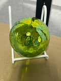 Chartreuse/Yellowish Green Glass Ornament B, 4 Available, PRICED INDIVIDUALLY