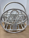 White Washed MCM Magazine Rack