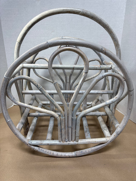 White Washed MCM Magazine Rack