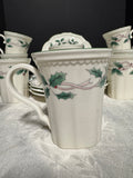 16-Piece Colonial Williamsburg Fashion Plates FN004 Classic Holly Ironstone Set