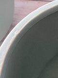 Pair of World Market Matte Sage Green Sculptural Ceramic Planters