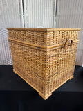Woven Rattan & Bamboo Trunk