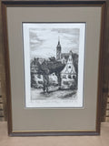 (A) German Townscape Etching by Haunnel Witschke; Signed