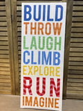 Rainbow Typography on Canvas