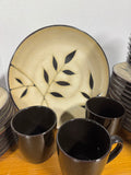 46-Piece Gibson Midnight Palm Stoneware China
