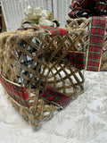 Trio of Farmhouse Jute Wrapped Decorative Christmas Presents