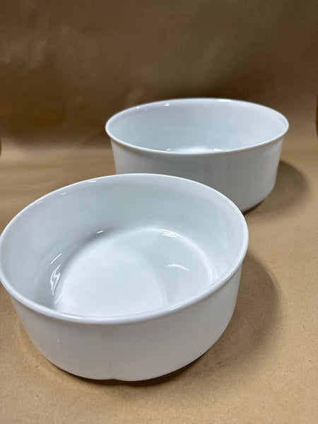Pair Of Villeroy & Boch White Porcelain Bowls
