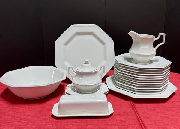 20-Piece Johnson Bros. England Heritage White China Set