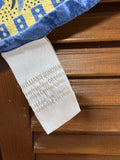 Williams Sonoma Blue And Yellow Round Table Cloth