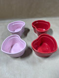 Set Of 4 Valentines Day Heart Ramkins // 2 Sets Available // PRICED INDIVIDUALLY