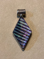 Sterling Dichroic Glass Pendant B