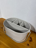 Grey Metal Utensil Caddy