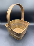 (B) Brass Basket With Curved Handle