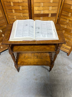 Antique Three Tier Dictionary/Book Stand on Casters