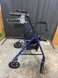 Blue Drive Medical Rollator Walker with Seat Storage