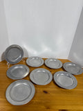 Wilton Pewter Columbia PA Desert Plates - Set Of 8 (B)