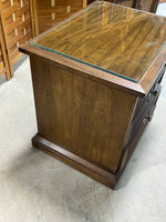Drexel Night Stand with (3) Drawers;  with Protective Glass