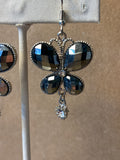 Silver Tone Butterfly Earrings