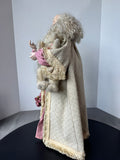 Signed Kaye Moore Vintage Father Christmas with Porcelain Hands & Face