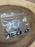 Deep Blue Faceted Beads on Gold Tone Chain with Matching Earrings Set