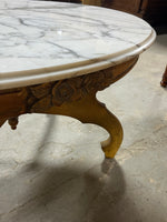 Oval Marble Top Coffee Table