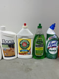 Cleaning Lot AA, Most bottles at least half full