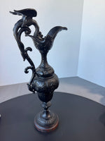Cast Iron Vintage Dragon Handled Ewer