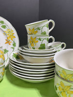 (J) 52-Piece Villeroy & Boch Germany 1748 Geranium Porcelain China Set