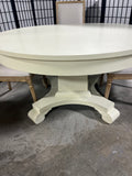 Cream Painted Round Dining Table with 4 Chairs ***HEAVY ITEM***READ DETAILS ON PICK UP POLICY***