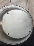 Crate & Barrel Silva XL Oval Floral Punched Metal Covered Turkey Platter