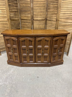 Oak Tone Console Cabinet, unbranded