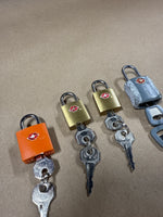 Lot Of 4 Luggage Locks With Keys