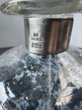 Denmark Vintage Glass Decanter with Sterling Silver Band - AS IS