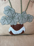 Felt Embroidered Accent Pillow