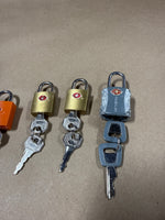 Lot Of 4 Luggage Locks With Keys