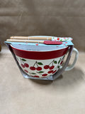 Cherry Baking Bowl With Spatula - Appears Unused