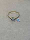 14K Gold Ring (2.17g) with Loose Diamond - SIZE 6 1/2