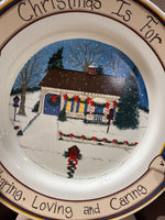 Christmas Is For Sharing, Loving And Caring Plate With Stand // 2 AVAILABLE // *** PRICED INDIVIDUALLY ****