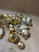 Lot Of Gold Ornaments With Hooks — 35 Ornaments