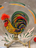 Set Of 4 Hand Painted Rooster Plates