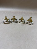 Set of 4 Christmas Tree Lenox Holiday Noel Gold Color Napkin Rings - 3 Sets Available // PRICED INDIVIDUALLY