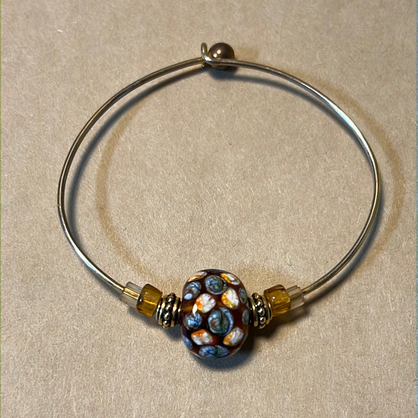 Gold Tone Bracelet with Beads