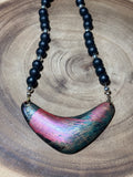 Pink, Green & Black Necklace