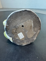 Signed Mushroom Pottery Taper Candle Holder